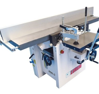 Combinée Lurem type 400 C – 220 V 3 KW ou 380 V 4 KW – Dégauchisseuse, raboteuse, et option mortaiseuse